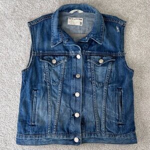 Rag & Bone Blue Denim Vest